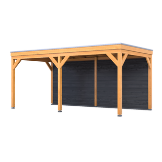 Douglas overkapping, 302 x 578 cm + wand zwart, Verando, Origin
